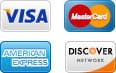 VISA | MasterCard | American Express | Discover Network